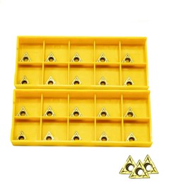 Carbide Inserts Turning Inserts Lathe, TCMT110204, 20 Pcs, Metal Lathe Tools