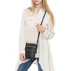 Solene Crossbody Bag Functional Multi Pocket Double Zipper Purse with