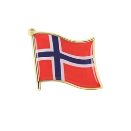 Collectible Novelty Flag Pin for Backpack, Scarf - Made From Jeweler Class Metal - Spartan and the Green Egg Explorer Flag Pin: Norway (#137)
