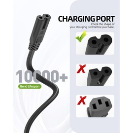 12 ft Printer Power Cord Cable Fit for HP OfficeJet Pro/Envy/DeskJet Series Printers Replacement - (ETL Listed Cable)