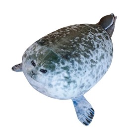 TONGMAN Chubby Blob Seal Pillow Seal Plush Toy -Soft Stuffed Animal Toy Cute Room Decor Ocean Animals Pillow for Bed Sofa, Kids Gifts for Birthday,Valentine,Christmas (11.8in)