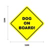 Dog ON Board Warning Safety Bumper Sticker Yellow Sign Car