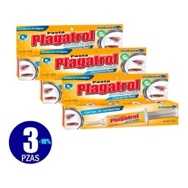 3 Pzs Plagatrol Pasta 10 G Control De Cucarachas Ecológico
