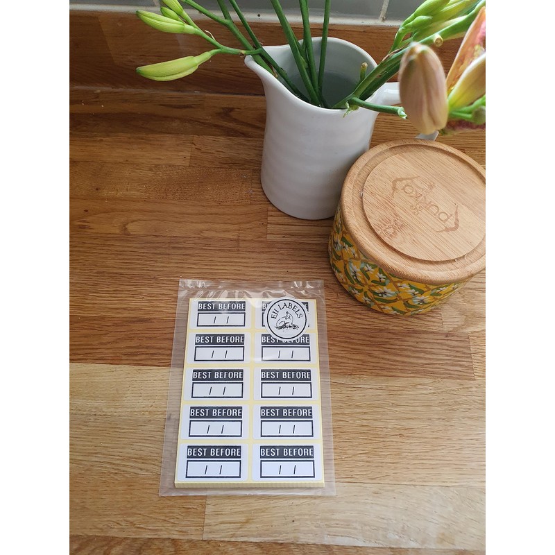 EJI Labels. 200 Best Before Stickers. Date Labels for Food.