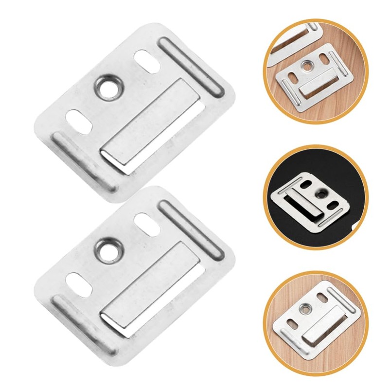 HEMOTON 100pcs Wall Buckle Interlocking Hanging Bracket Couch Clips Wall