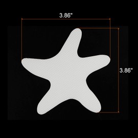 sourcing map 24pcs Non Slip Bathtub Stickers Bath Shower Floor 3.86" Anti-Slip Sticker Tape Starfish Style Decals for Bathroom Kitchen Bathtub Treads Stairs, Transparent
