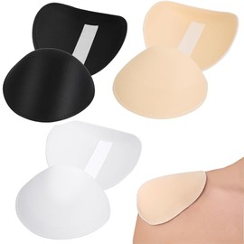 3 Pairs Shoulder Pads, 1.5cm Thickness Set-in Foam Pad,Clothing Sewing Supply Breathable Thick Sponge Shoulder Enhancer Foam Pads,for Sloping High Low Shoulders Blazer Suit T-Shirt