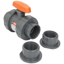 Hayward TB1200ST 2-Inch PVC TB Series Ball Valve with Viton Seals and Socket/Threaded End Connection