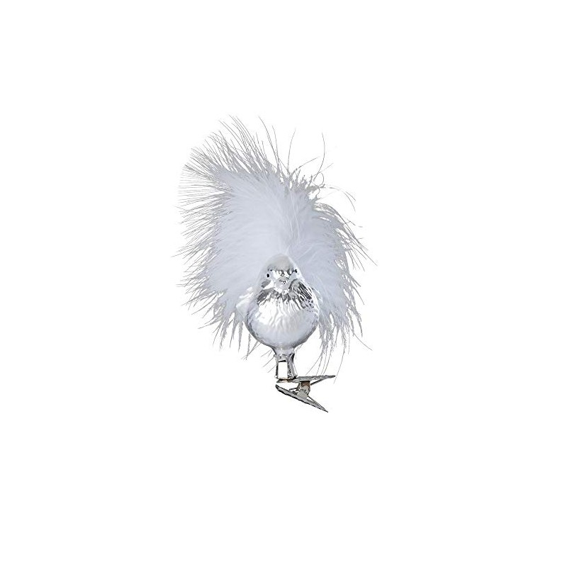 Inge Glas Christmas Tree Decoration Bird Silver Sparrow Size 5