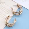 Cimenexe Bohemian Hoop Stud Earrings Gold Open Circle Earrings C