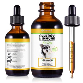 Allergy Relief Drops for Dogs, Helps to Naturally Support Seasonal Allergy & Itchy Relief for Dogs, Dog Itch Skin Relief, Immune Support for Dogs, Dog Liquid Supplements & Vitamins, 2 fl oz