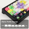 JakeTsai Keycaps, 131 Keys Double Shot Keycaps Transparent, PBT Keycaps