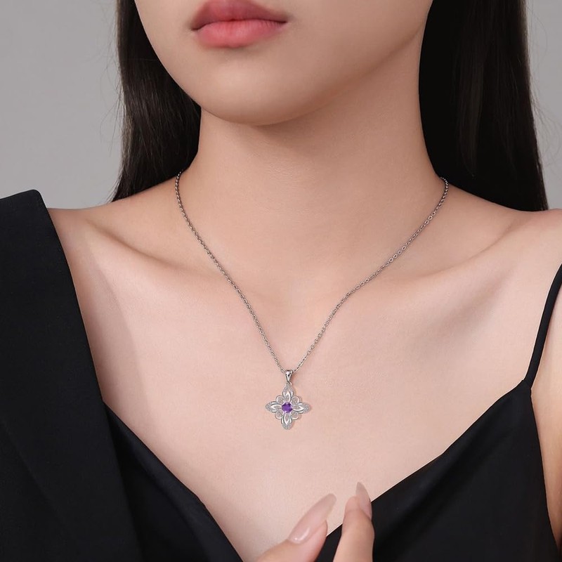 Pregeckit Original Witch Knot Necklace Wicca Witchcraft Necklace with Purple