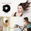 Whavel Black Velvet Scrunchies for Women's Hair, 12 Pack Elastic