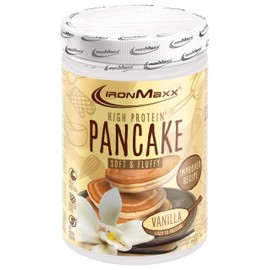IronMaxx High Protein Pancake Mix, Vanilla 450 g Beutel, proteinreiche Backmischung für Pancakes, einfache Zubereitung und gut für Sportler
