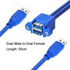 Cablecc Combo Dual USB 3.0 macho a hembra apilable 50