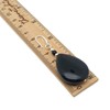 THEPRETTYBITS Black Agate Teardrop Earrings, Beaded Natural Gemstone, Long Dangle