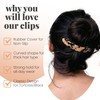 Basic Sense Large Metal Hair Clips for Women, Oval -