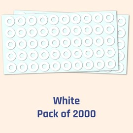 2000 Pieces - Hole Punch Reinforcement Stickers Labels, Paper Binder Hole-Punched Pages Reinforcements - 1/4 inch, White