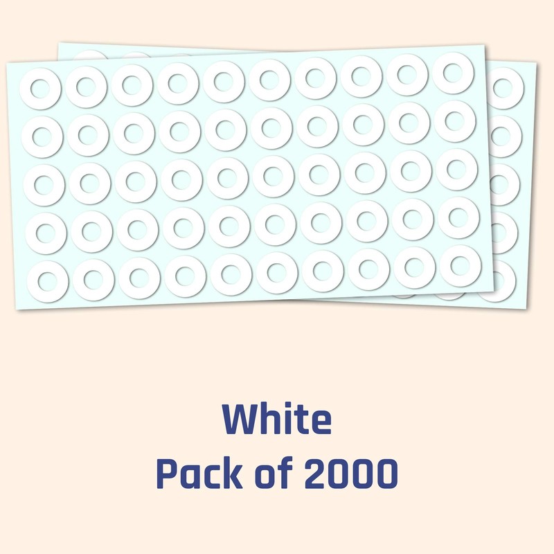 2000 Pieces - Hole Punch Reinforcement Stickers Labels, Paper Binder