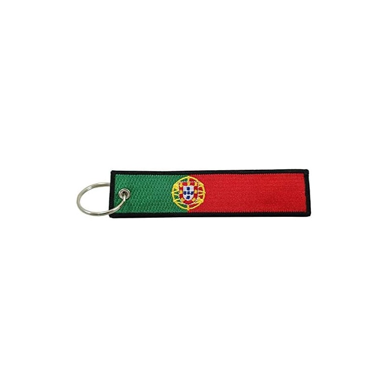 Llavero de la bandera de Portugal, 100% bordado