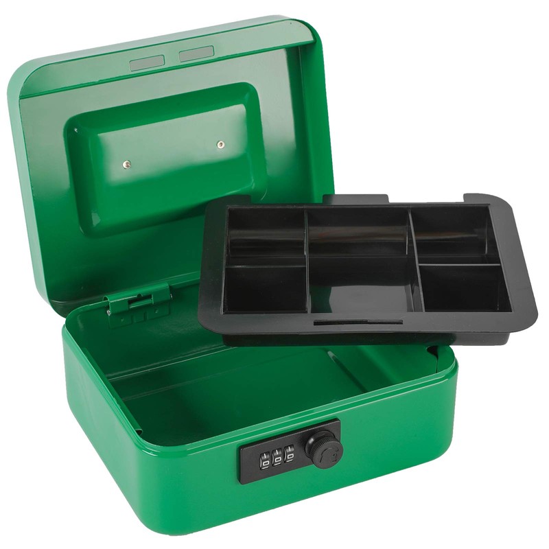 xydled Cash Box with Money Tray,Locking Cash Box with Combination