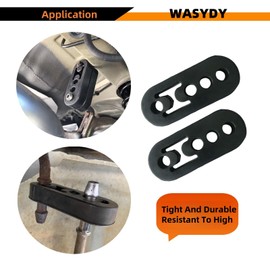 Rubber Exhaust Hanger,4 Holes Adjustable Muffler Hanger,Universal Muffler Exhaust System Shock Absorber,Exhaust Muffler Insulator Bracket Mount,Universal for Cars Truck Jeep SUV Upgrade 2Pcs