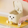 Desktop Trash Can with Lid, Tiny Desk Trash Can, Narrow