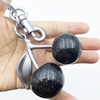 [Sqzrpomddy] Women Red Cherry Bag Charm Purse Charm Keychain- Car