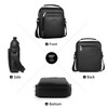 Naudamp Men's Shoulder Bag Leather Shoulder Bag Casual Waterproof Bag