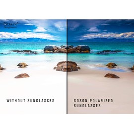 Goson Classic Style Polarized Sunglasses for Men and Women, UV400 Polarized Lens, Hand Polished Frame