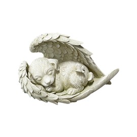 Cat Dog Angel Garden Decoration Figures 11.5 cm x 8 cm Pet Memorial Grave Marker Tribute Statue Resin Dog Angel Garden Decoration Figures Eternal Memorial Pet Memorial Suitable for Lnnenhof Indoor