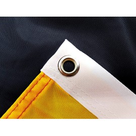 FLAGLY Premium Germany Flag, 100 x 150 cm, 115 g/m² Fabric Weight, Printed, Robust and Weather-Resistant Gloss Polyester with Eyelets (100 x 150 cm, Germany)