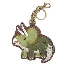 CHALA Women's Decorative Key Fob/Coin Purse Accessory (Triceratops)