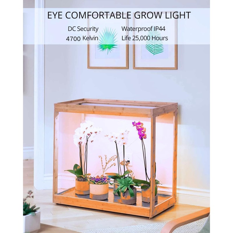 DOMMIA Grow Light, 20W Ultra-Thin Panel Grow Lights for Indoor