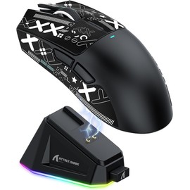 ATTACK SHARK X11 Ultra-Light Triple Mode Gaming Mouse PAW3311 Optical Sensor 22K DPI 5 programmable Buttons for PC/Mac Black&Sticker
