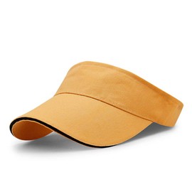 VSUSN Unisex Visor Cap Sun Hat Adjustable Summer Hat with Velcro Fastening for Men and Women, yellow