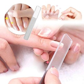 Premium Crystal Polish Glass Nail Files Manicure Set, Upgrade Nail Buffers, Nano Glass Nail Shiner, Professional Pedicure Files - Best Glass Nail File