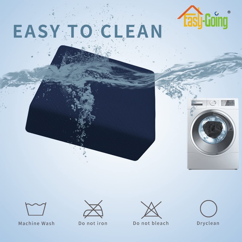 Easy-Going Stretch Square Ottoman Cover 40x40x15 inch Folding Storage Stool