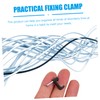 KICHOUSE 100Pcs Black J Hooks Support Clamps with Nails for