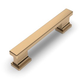 Amerdeco 10 Pack Champagne Bronze Cabinet Pulls 3-3/4 Inch(96mm) Hole Center Drawer Pulls Cabinet Hardware Kitchen Cabinet Handles for Bathroom Dresser Pulls ZH00013