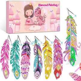 Wincany Craft Set Children from 6 Years, Diamond Painting Children, Craft Gifts for Girls 6-11 Years, DIY Bookmark, School Girls Gifts, Birthday Gift Toy from 5-12 Years
