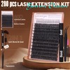 Geeneiya Cluster Eyelash Extensions Kit Bottom Lash Clusters 10-20mm DIY