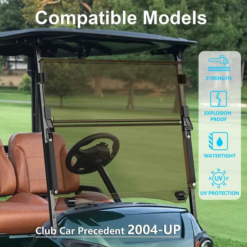 Club Car Precedent Windshield,Golf Cart Windshield for Precedent/Tempo/Onward (2004-Up)– Heavy