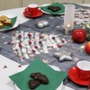 com-four® 2-piece tablecloth set in Christmas design with a Christmas