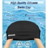 Aegend Swim Caps for Long Hair, Durable Silicone Swimming Caps