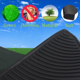 Matericuo Car Floor Mats Custom Fit for Lexus CT 200H 2011-2017 Black Red Rubber Auto Liner Mats All Weather Protection Heavy Duty Odorless