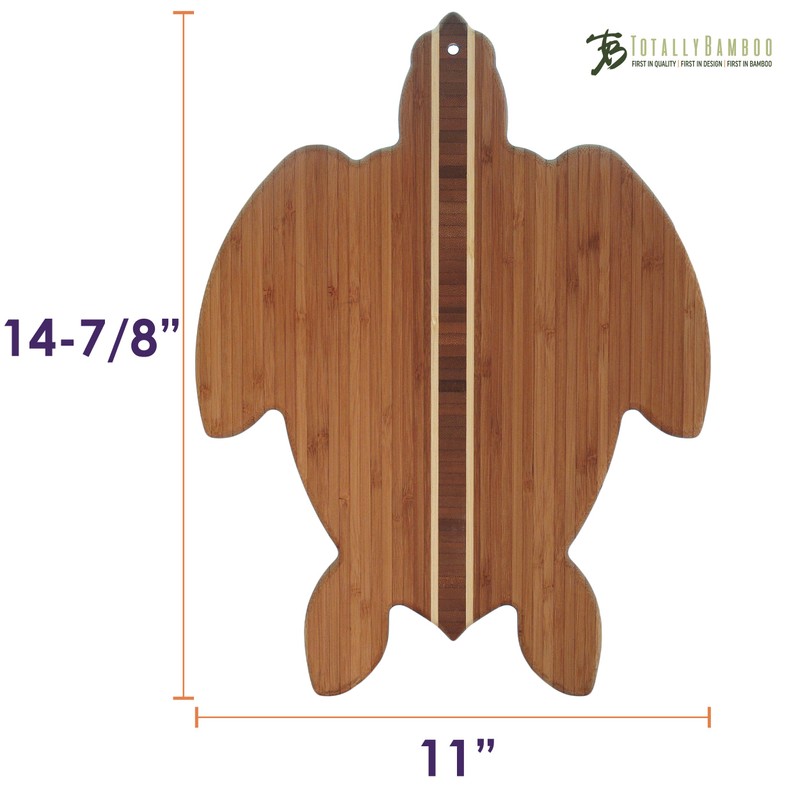 Totally Bamboo Sea Turtle Cutting Board, 14-7/8" x 11"