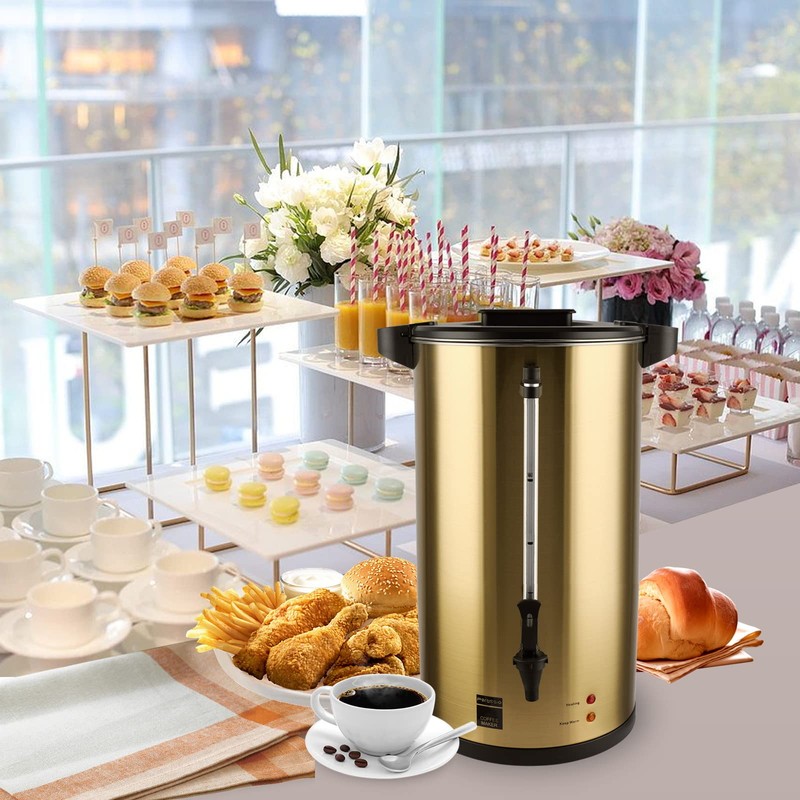 Commercial Grade Stainless Steel Coffee Urn 12L 50-Cup Double Wall