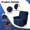 KEKUOU Recliner Chair Covers, 1-Piece Lazy Boy Recliner Covers, Navy